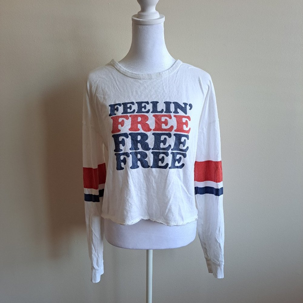 Billabong Long Sleeves White Shit Top Size M